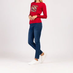 LUMA - DÁMSKE TRIČKO S DLHÝM RUKÁVOM ZO 100 % BAVLNY