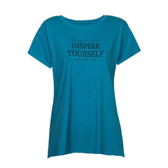 DÁMSKE BAVLNENÉ TRIČKO S KRÁTKYM RUKÁVOM A POTLAČOU - INSPIRA