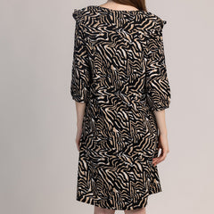 OLIA - DÁMSKE ŠATY S 3/4 RUKÁVMI A VZOROM