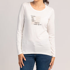 SORA - DÁMSKE TRIČKO S DLHÝM RUKÁVOM ZO 100 % BAVLNY