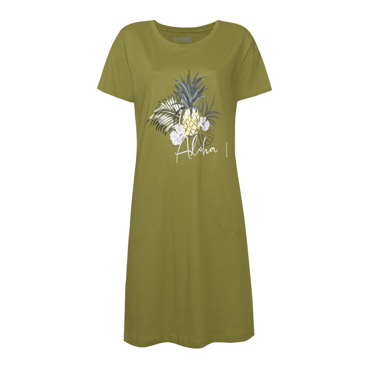 DÁMSKE ŠATY S KRÁTKYM RUKÁVOM, 100% BAVLNA - TROPICA