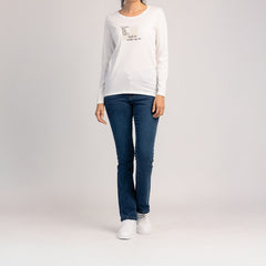 SORA - DÁMSKE TRIČKO S DLHÝM RUKÁVOM ZO 100 % BAVLNY