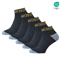 WORKERPRO™ – PÁNSKE PRACOVNÉ PONOŽKY 5 V 1 S CERTIFIKÁTOM OEKO‑TEX (SADA 5 KS) - 1,38 € za ks