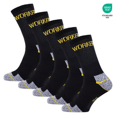 WORKDRY™ – PRACOVNÉ PONOŽKY 5 V 1 S CERTIFIKÁTOM OEKO‑TEX (SADA 5 KS) - 1,38 € za ks