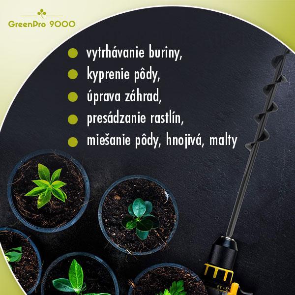 GREENPRO 9000® - VRTÁK NA SPRACOVANIE PÔDY